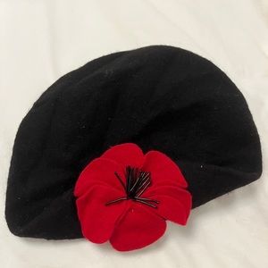 kate spade poppy beret